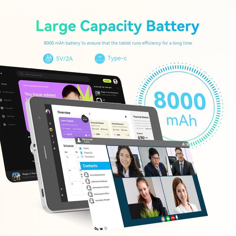 Планшет C idea Youth Silver 8 дюймов, Android 15, с слотом для карт памяти TF, Wi-Fi, 8 ГБ + 512 ГБ, IPS incell 800*1280, CM828