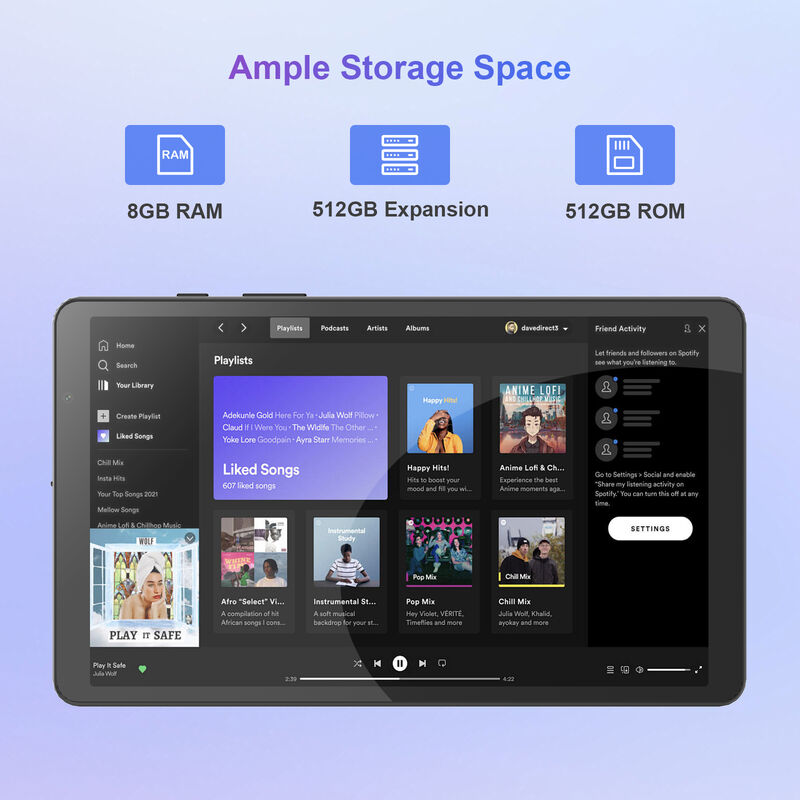 C идея 8 дюймовый смарт планшетный компьютер с клавиатурой 8 ГБ оперативной памяти + 512 ROM 800 * 1340 IPS встроенный сенсорный экран Дисплей серый CM866