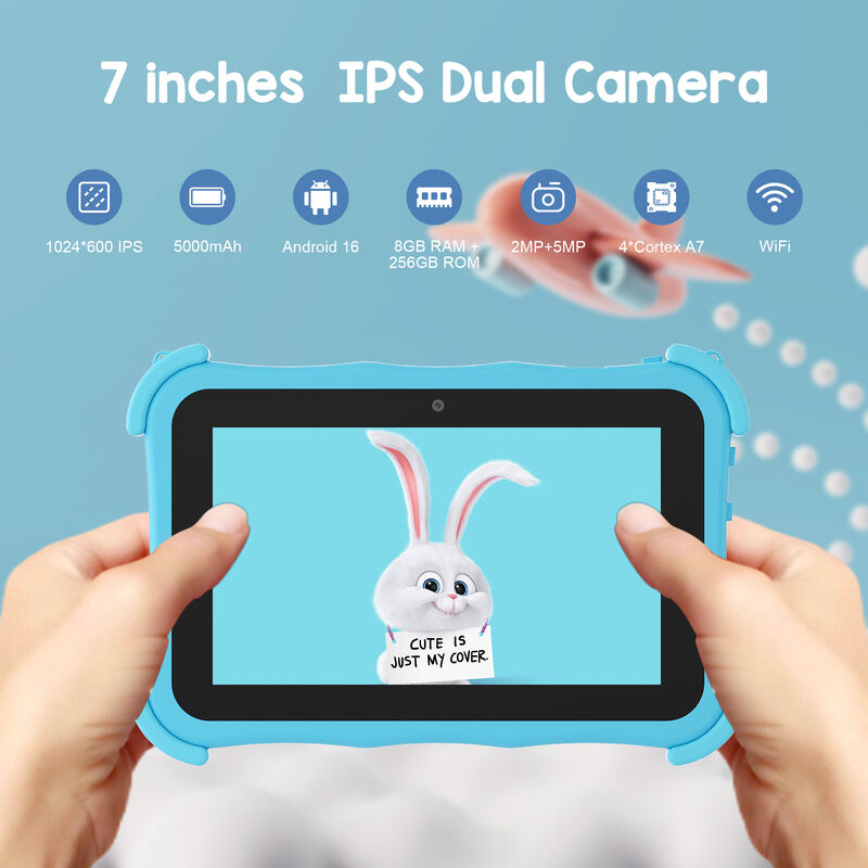 C idea Youth 7 Inch Tablet Android 16 с слотом для карт tf, Wi-Fi, 8GB + 256GB, 1024*600 CM89