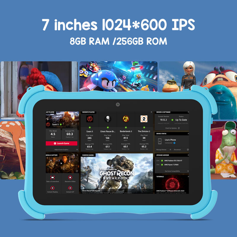 C idea Youth 7 Inch Tablet Android 16 с слотом для карт tf, Wi-Fi, 8GB + 256GB, 1024*600 CM89