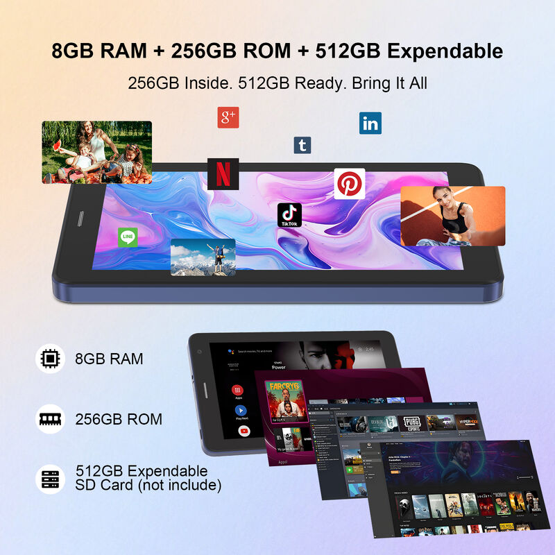 C идея 7 дюймовые Android смарт планшеты 8+256GB 8*CortexTm-A53 WiFi планшет HD сенсорный экран CM517 воздух