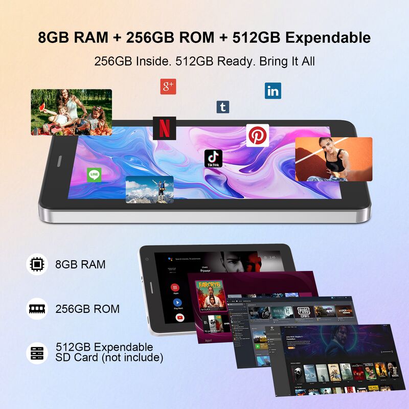 C идея 7 дюймовые Android смарт планшеты 8+256GB 8*CortexTm-A53 WiFi планшет HD сенсорный экран CM517 воздух