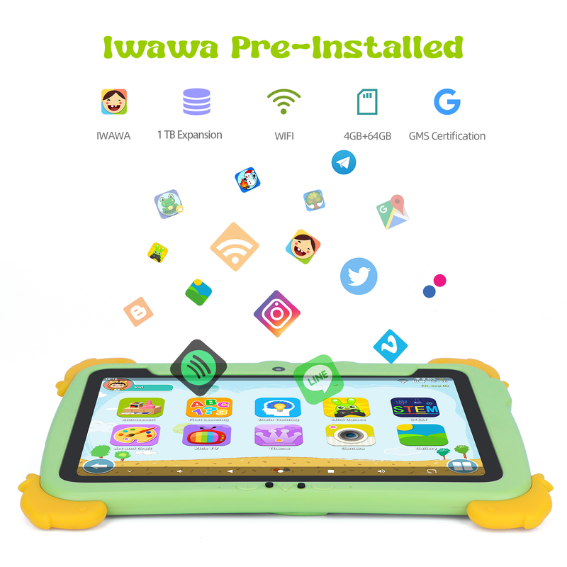 C Idea 10,1-дюймовый планшет Android 4 ГБ оперативной памяти 64 ГБ ROM планшет Kidspad P1100