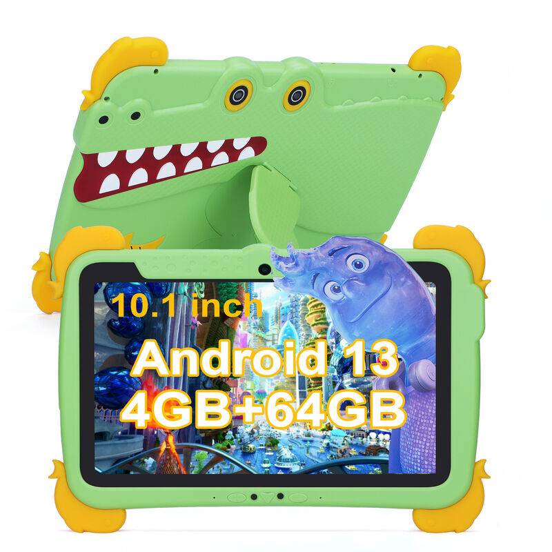 C Idea Kids Tab 10,1 дюйма Android 13 Tablet для детей 4 ГБ оперативной памяти 64 ГБ ROM для защиты глаз сенсорный экран для детей 3-8 лет