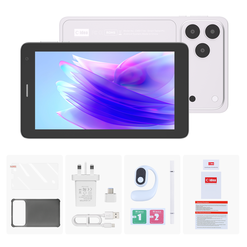 C идея 7 дюймовые Android смарт планшеты 8+256GB 8*CortexTm-A53 WiFi планшет HD сенсорный экран CM517 воздух