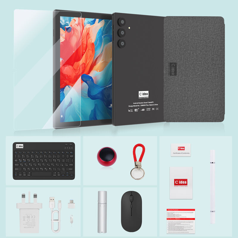 C Idea 10,1 дюймовый планшетный ПК с двойной камерой Wi-Fi HD Капацитивное разрешение экрана 8 ГБ оперативной памяти 1 ТБ ROM Развлекательное и деловое использование (черный)