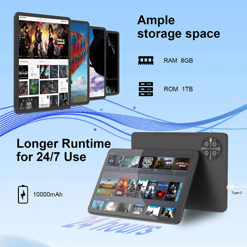 C идея Фактор CM8800 Plus 10,1 дюйма HD Screen Android Система 8GB + 1TB Большое хранилище Взрослые Таблетный ПК с клавиатурой мыши